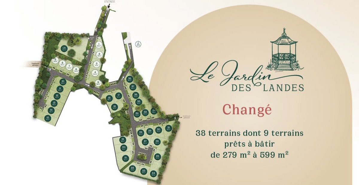 KERISEL's tweet image. // LANCEMENT COMMERCIAL // 

En Exclusivité 

Kerisel immobilier vous propose 

Sur la commune de Changé (53810)

« Le jardin des landes »

38 terrains de 279 m² à 599m² libres de constructeurs. 

Infos sur demande 

#opportunite #change #terrainslibres