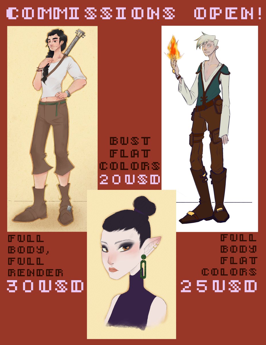 frankporoto's tweet photo. Hiii I opened commissions! I'm taking character comms for dnd and stuff and icons :) https://t.co/xh82B9mWzM
