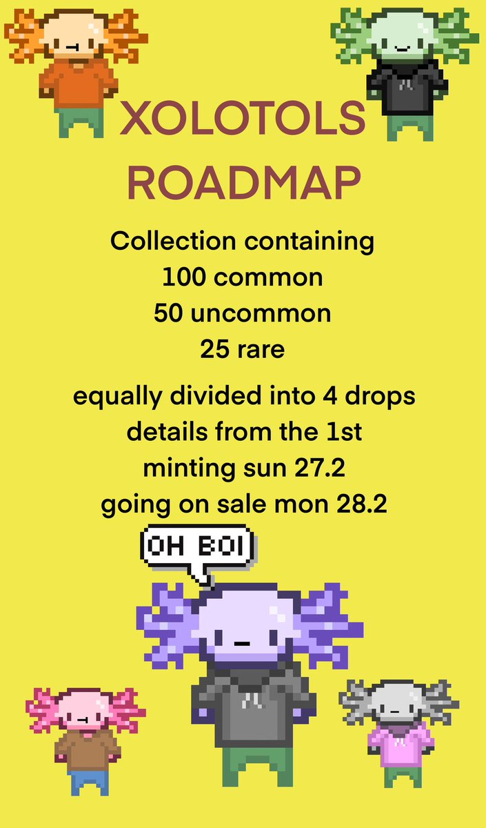 Roadmap Announcement 

#Sologenic #GoSOLO #NFT #NFTGiveaway #NFTcollection #NFTs #NFTCommunity #XummCommunity #XRPL #roadmap