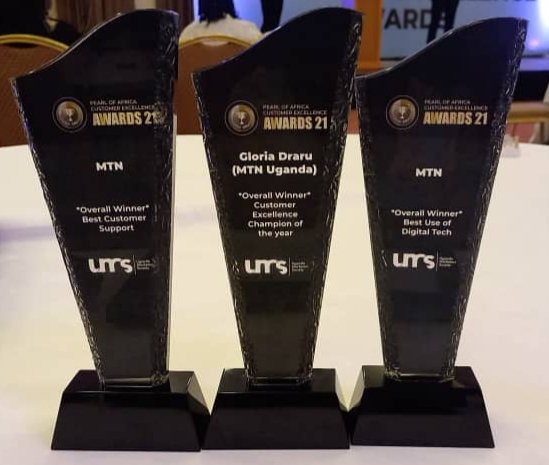 3 awards for #MTNUganda ! Well done team customer experience!