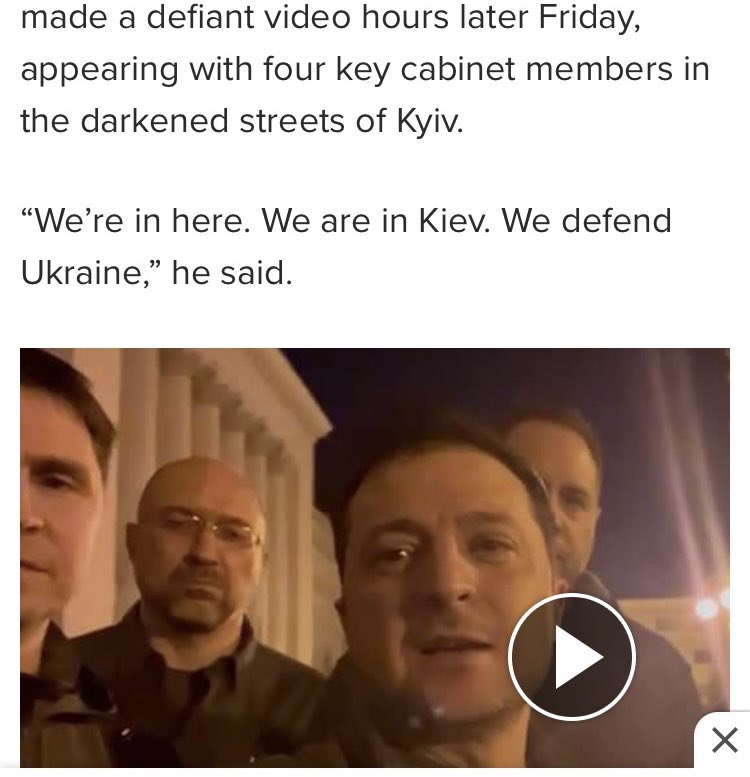 Laurie0801's tweet photo. My daughter just sent me this and said, “Can you imagine US Cabinet members staying to defend their country? It’s below Ted Cruz’s pay grade. He’d be off to Cabo.” 
I must say I agree with her.#BraveAF #IStandWithUkraine https://t.co/l3VXeJN5vi