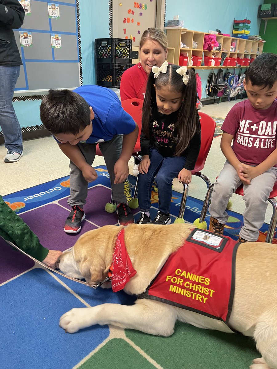 FPSBillieKids's tweet photo. A big thanks to Mrs. Courtney and her dog “Gilley” for stopping by Mr. White’ classroom today. #TeamMWhite #FPSRocks #OT #GoodBoyGilley @FISDBILLIES https://t.co/EOlWosfiZL
