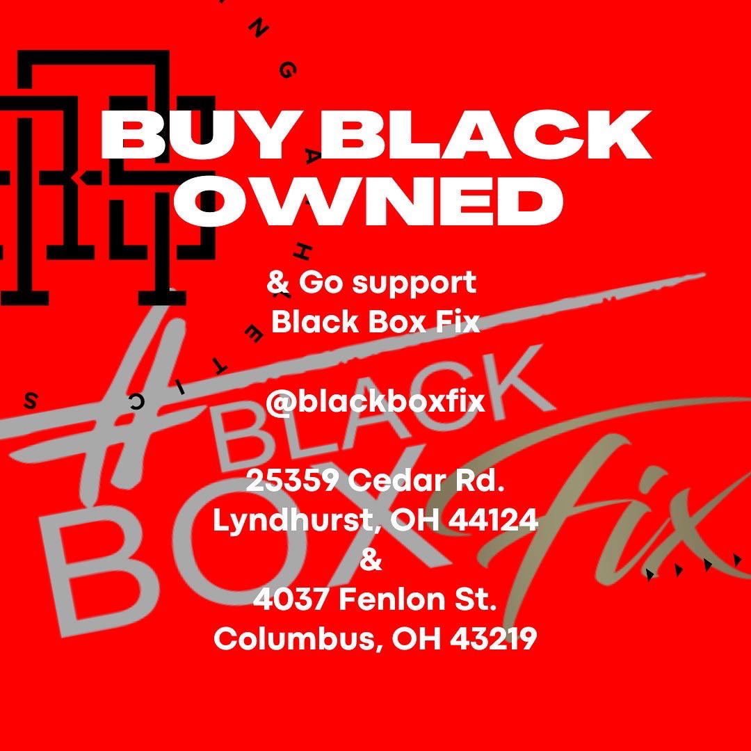 RASbucks's tweet photo. RAS X Black Box Fix 

It’s #BlackOwnedFriday !! For this #BOF go support the black-owned street food restaurant Black Box Fix ! 

#BlackHistoryMonth #RASBuckeyes #GoBucks https://t.co/poebM5UgEf