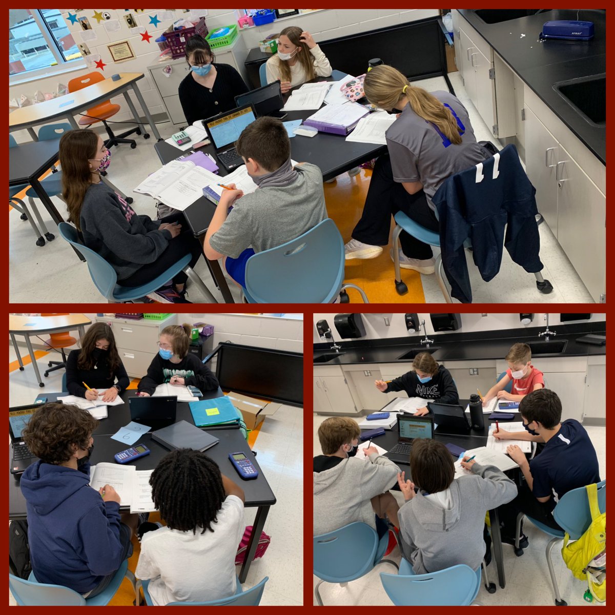 abby_offenbaker's tweet photo. Collaboration through analysis was key 🔑 this week during Math. Love watching &amp; hearing S’s support each other throughout the problem solving process 🌟 #Math7Plus @AFMSChargers https://t.co/C2jGscHikL