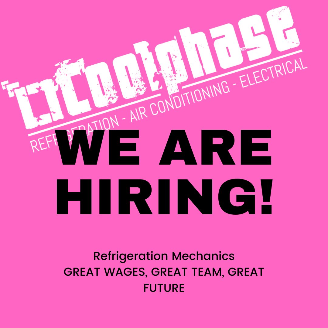Coolphase4's tweet photo. GREAT MONEY, GREAT TEAM, GREAT FUTURE!

We have positions available for mechanics on our installation team. You'll get to earn great money while working with a great team. 

https://t.co/muXM7dXL3L

#coolphase #greatmoney #greatteam #greatfuture #livethechill https://t.co/RZeLHFguBM