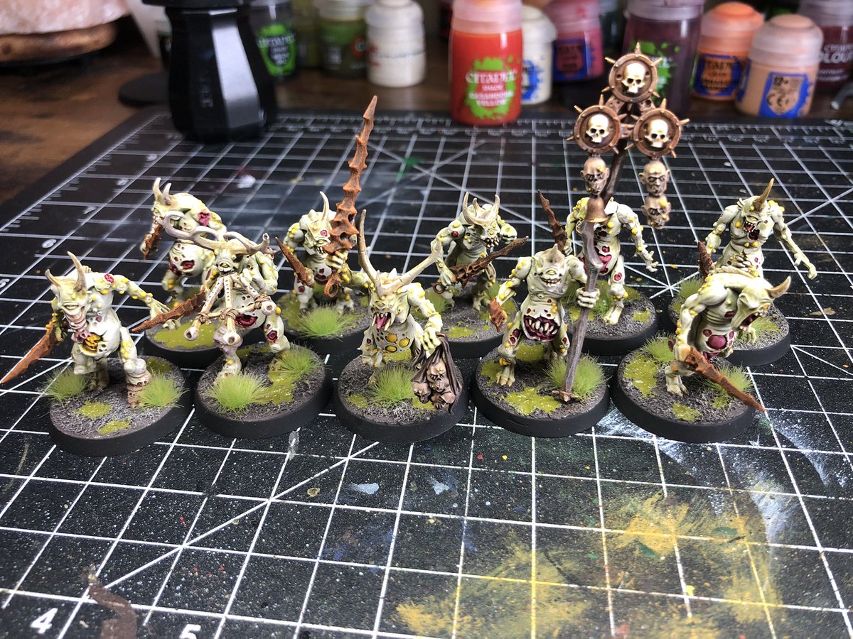 wingdhussarmini's tweet photo. Nurgle plaguebearers. #Nurgle #WarhammerCommunity https://t.co/IjOleGEtgi