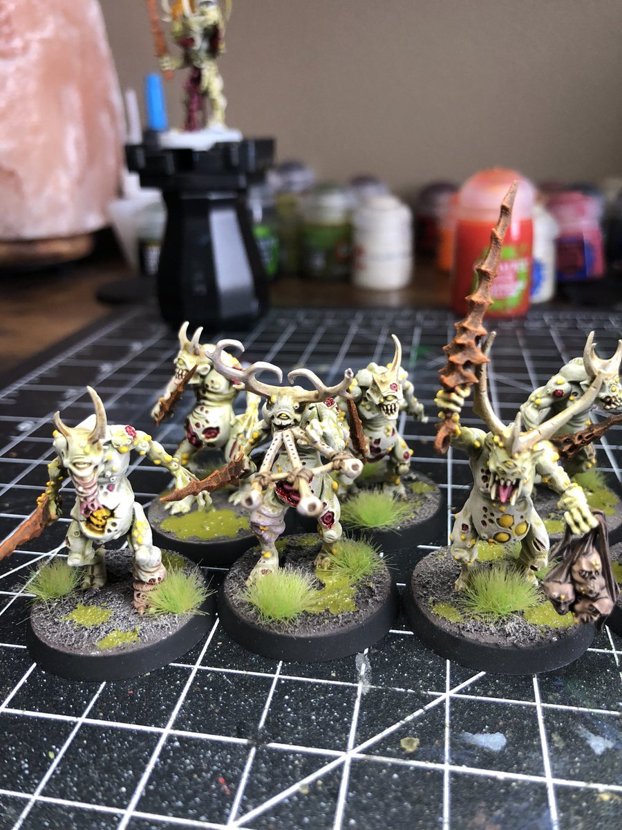 wingdhussarmini's tweet photo. Nurgle plaguebearers. #Nurgle #WarhammerCommunity https://t.co/IjOleGEtgi
