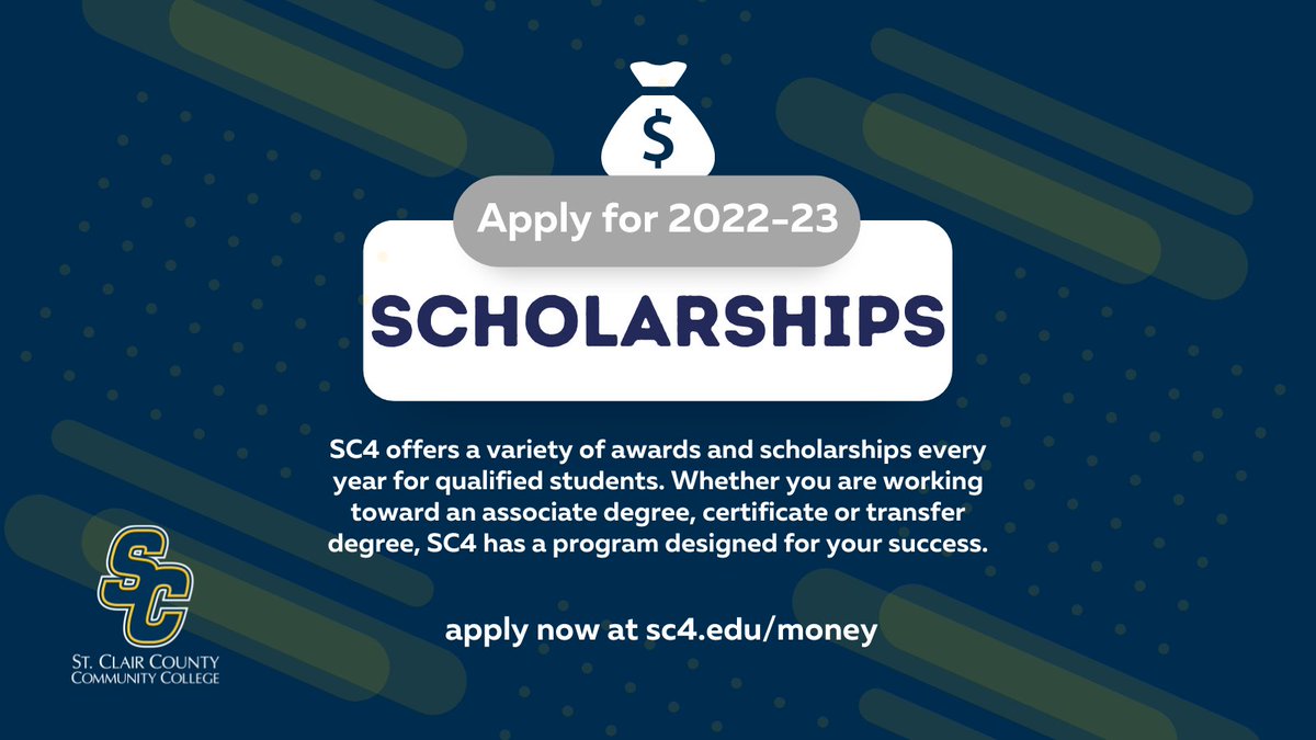 followSC4's tweet photo. The deadline to apply for 2022-23 scholarships is March 13. No matter your grades, financial situation or background, there may be a scholarship for you. A little bit of time could earn you hundreds or thousands of dollars toward your education. Apply at https://t.co/cMrwO3iDJn. https://t.co/DirQ0cG4DD