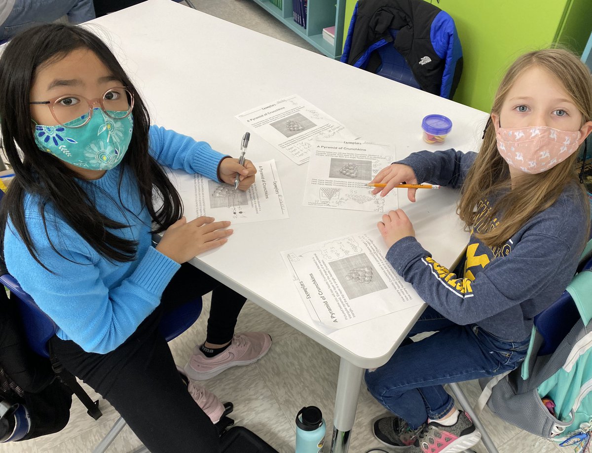 MrsReidelbach's tweet photo. 3rd grade makes corrections on older students’ Math Exemplars, thinking in 3D layers of a pyramid. What are the errors? Where did they get mixed up? @JbdElem @VBGifted @mcardlejbd https://t.co/4dhWvEP0aj