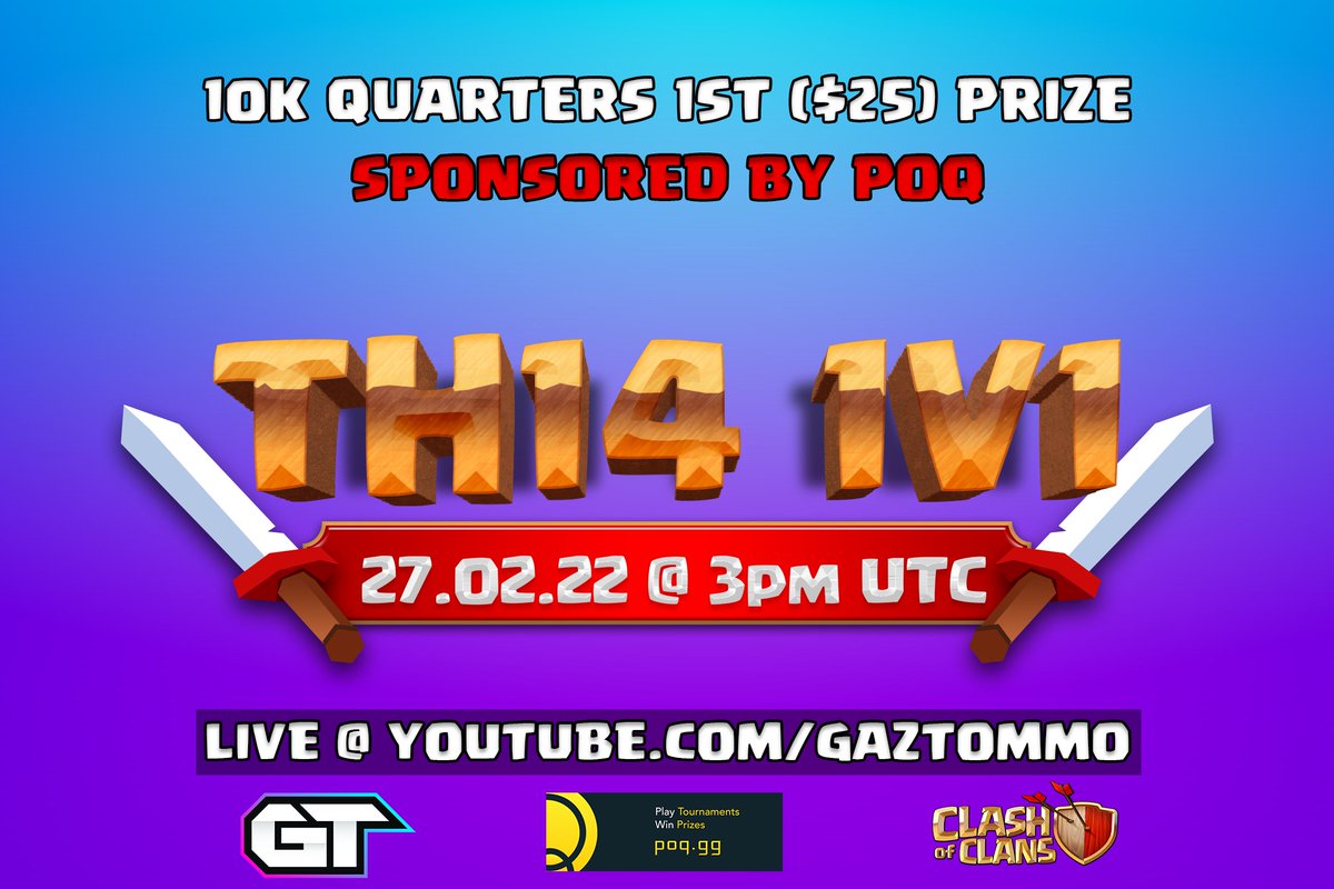 TH14 1V1 This Sunday at 3pm UTC 10K Quarters 1st Prize ($25) Sponsored by @POQesports 

Sign Up Here: poq.gg/events/MYIDaeb…

Join the discord for more info: discord.gg/N8ccJhQjAa
