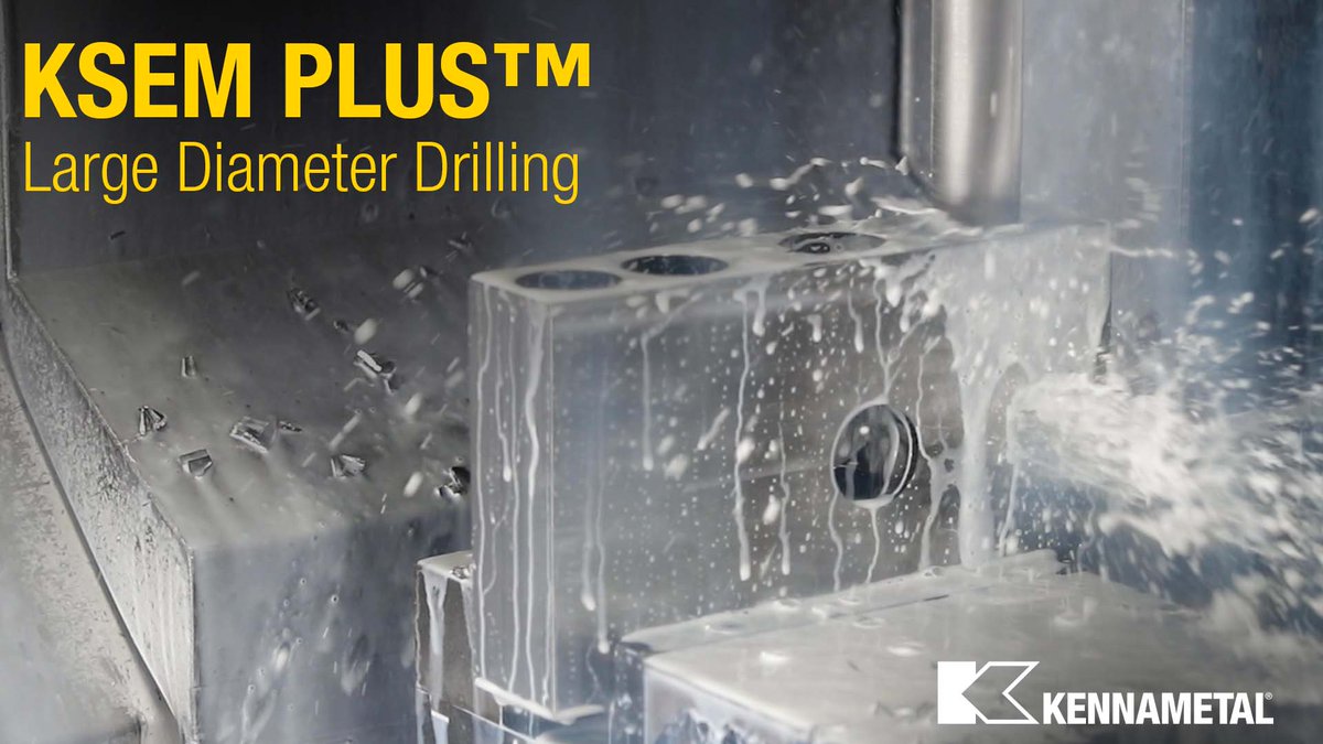 Kennametal's tweet photo. KSEM PLUS™ combines the advantages of a modular drill and an indexable drill, providing high speed and feed capabilities with a diameter range from 28mm to 101mm, at low consumable cost. Learn more about KSEM PLUS here: https://t.co/S7DaI0kKL3

#modulardrill #indexabledrill https://t.co/xsnj0k6BJu