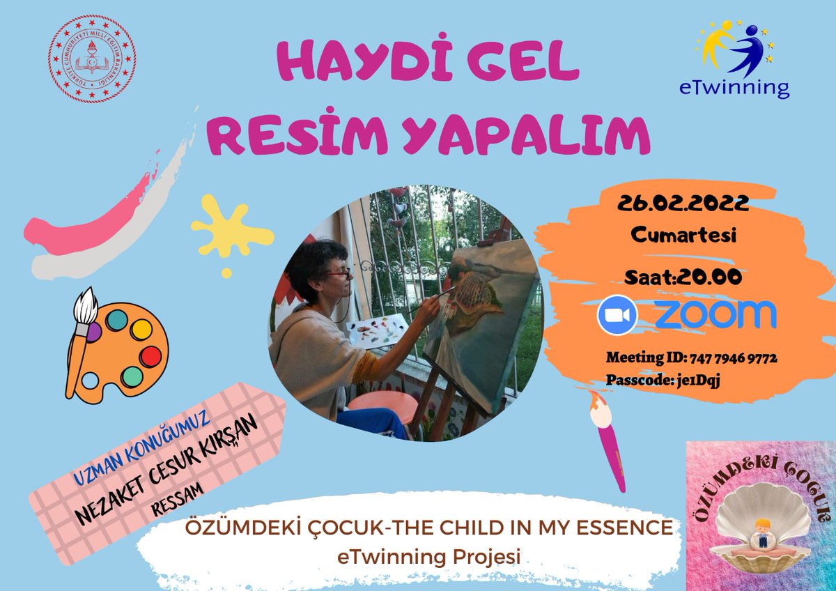OzumdekiC's tweet photo. Şubat ayı konumuz "Sanat"la ilgili çocuklarımızı bir sanatçıyla buluşturuyoruz @tcmeb @istanbulilmem @ankaramemarge @Diyarbakirmem @BurdurilMEM @izmir_ilmem @Sariyer_MEM @YenisehirMEM @bucakmem @ElmadagMEM @torbali_35 @tretwinning @eTwinning_ist @IzmirEtwinning @BurdurEtwinning https://t.co/BARn9zDRnJ