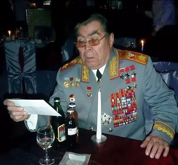 The Cult of Victory was made up to fill the hole left by the abandonment of Communism-building. If we can't say we are marching to the bright future (nobody believes), then we'll discuss our great accomplishments in the past. Brezhnev awarded himself with all kinds of WWII medals