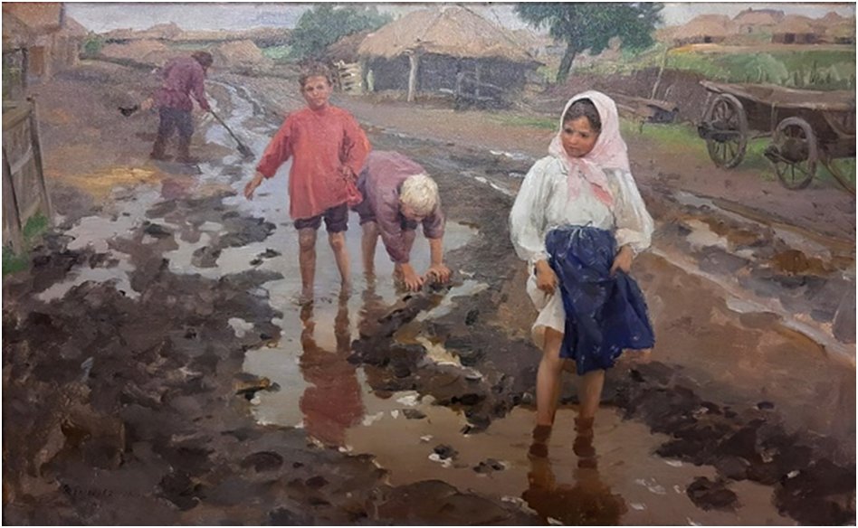 Художник Федот Сычков. 
«После дождя", 1909 год