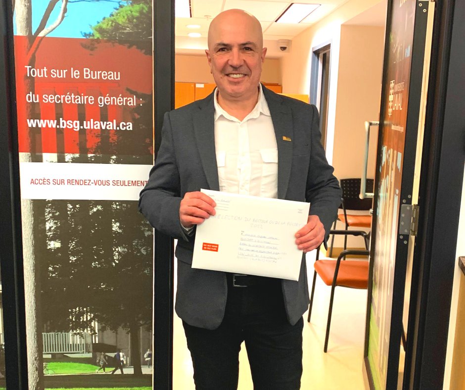 J'ai officiellement déposé mon dossier de candidature pour le rectorat de l'<a href="/universitelaval/">Université Laval</a> ce matin ! Je vous invite à visiter mon site Web pour tous les détails d'un projet collectif porteur pour l'avenir de notre université au ericbauce.ca