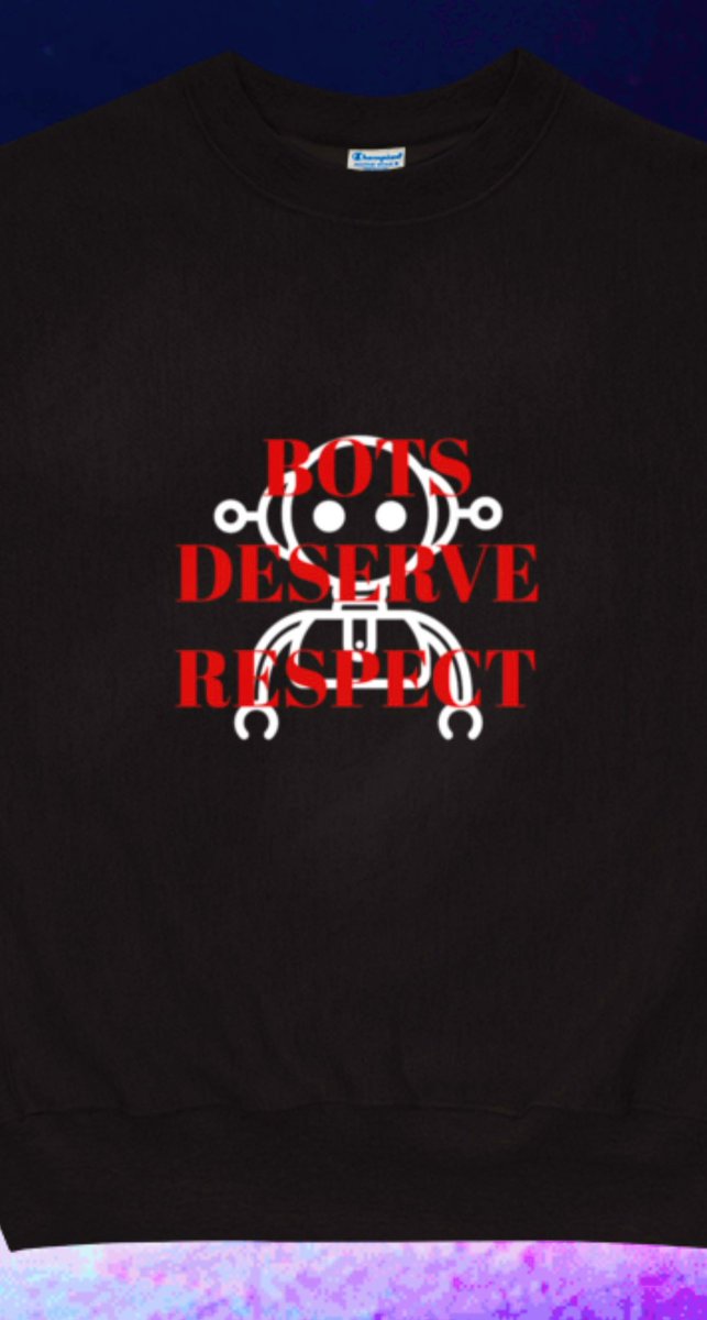 I made new merch that says Bots Deserve Respect and I’m in love with the crewneck 🤣🤖#SupportSmallStreamers #fortnite #twitchaffiliate #GamersUnite #botlife streamlabs.com/chelseaerinne/…