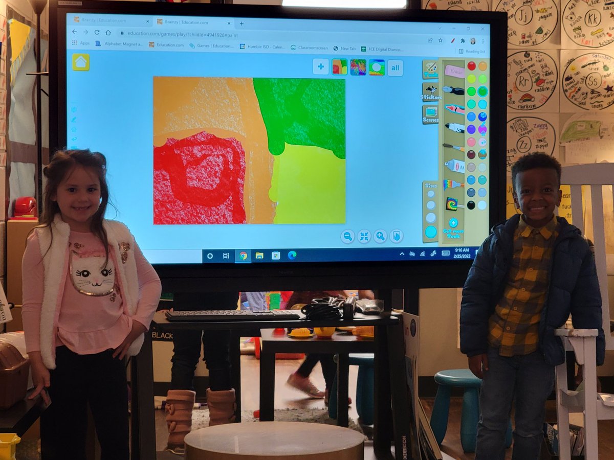 Pop Art has taken over our classroom! Thank you <a href="/MissD_loves_ART/">Abina Dorsett</a> and <a href="/mrstrimble_fce/">Carol Ann Trimble</a>! We might have a budding Warhol here in Kindergarten. #Kindergarten  <a href="/HumbleISD_FCE/">Fall Creek Elem</a> <a href="/HumbleISD/">Humble ISD</a>