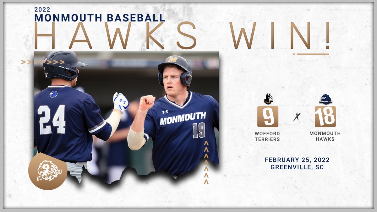 5⃣ homers. 2⃣2⃣ hits. 1⃣8⃣ runs. 

The bats were on 🔥 as <a href="/MUHawksBaseball/">Monmouth Baseball</a> slugged its way past SoCon favorite Wofford!

#FlyHawks