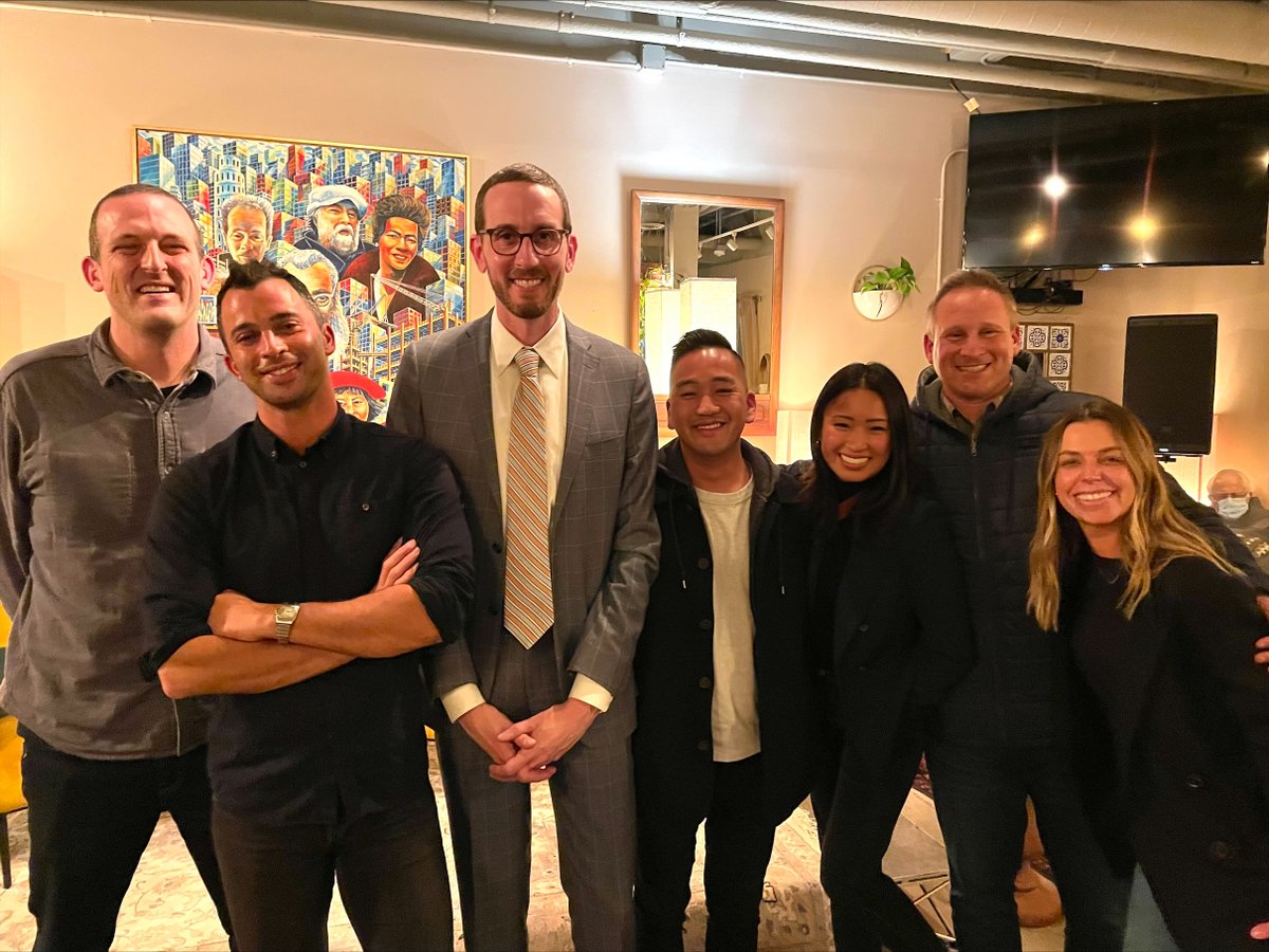 S360California's tweet photo. Our Bay Area team had a great evening @welcometomannys hearing from Senator @Scott_Wiener on his vision for San Francisco! @timothyburrjr and @caitlinjoneill were joined by  clients, @nivacalifornia and @OrderShef! https://t.co/nvYSXrxgtI