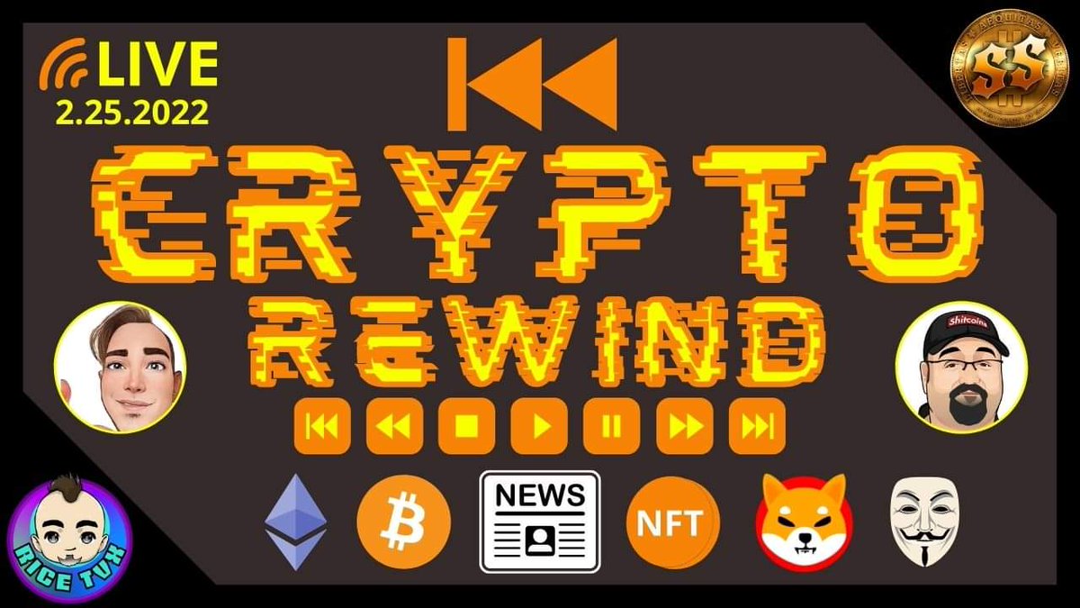 RiceTVx's tweet photo. Tune in on today, Friday 2/25, @ 7pm ET/4pm PT for the newest episode of #CryptoRewind live!
Covering the #LastWeekInCrypto w cohost @SatoshiSean! #Ukraine, #Brazil, #Wyoming #Stablecoin, #Elon!
#CryptoNews #AltcoinNews #CryptocurrencyNews #Bitcoin
👇🏻👇🏻👇🏻
https://t.co/kFMb0SNYXV https://t.co/H9RspqLWxT