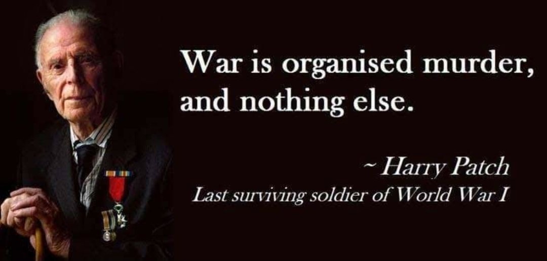 Brenda108acjp's tweet photo. "War is organised Murder, Notthing else."
#HarryPatch
Last surving soldier of World War I https://t.co/4ePkoCAbpA