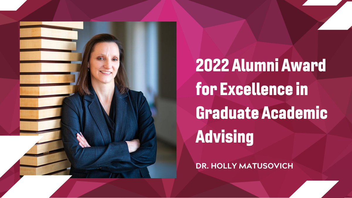 VT Engineering Education (@vtenge) on Twitter photo Recently appointed Assoc. Dean for Graduate & Prof. Studies <a href="/HMatusovich/">Holly Matusovich</a> is the 2022 recipient for the Alumni Award for Excellence in Graduate Academic Advising at Virginia Tech! The awards incl. membership in the University's Academy of Advising Excellence.
Congratulations!👏🏼👏🏼 Recently appointed Assoc. Dean for Graduate & Prof. Studies <a href="/HMatusovich/">Holly Matusovich</a> is the 2022 recipient for the Alumni Award for Excellence in Graduate Academic Advising at Virginia Tech! The awards incl. membership in the University's Academy of Advising Excellence.
Congratulations!👏🏼👏🏼