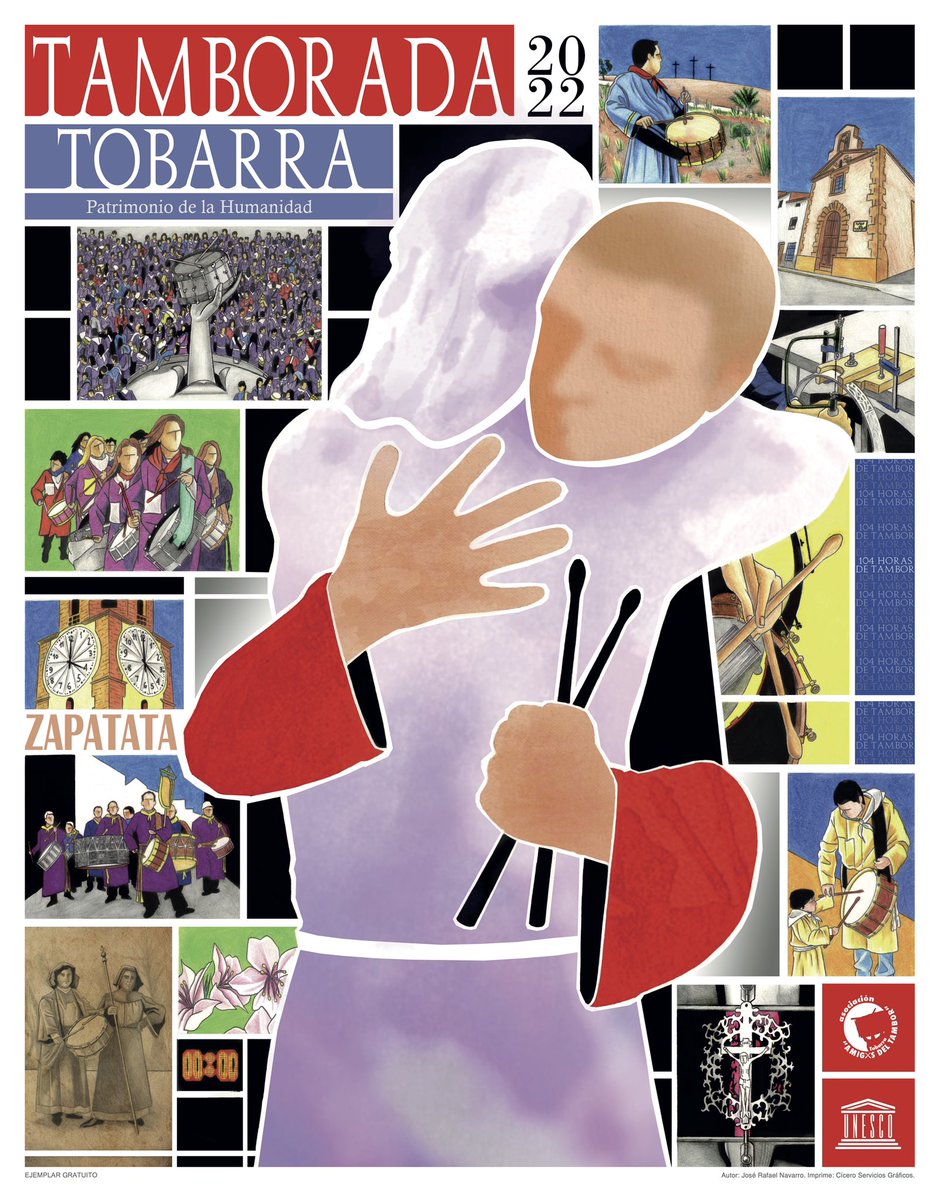 CARTEL TAMBORADA 2022
¡Que nunca nos falten los abrazos!
Autor: José Rafael Navarro