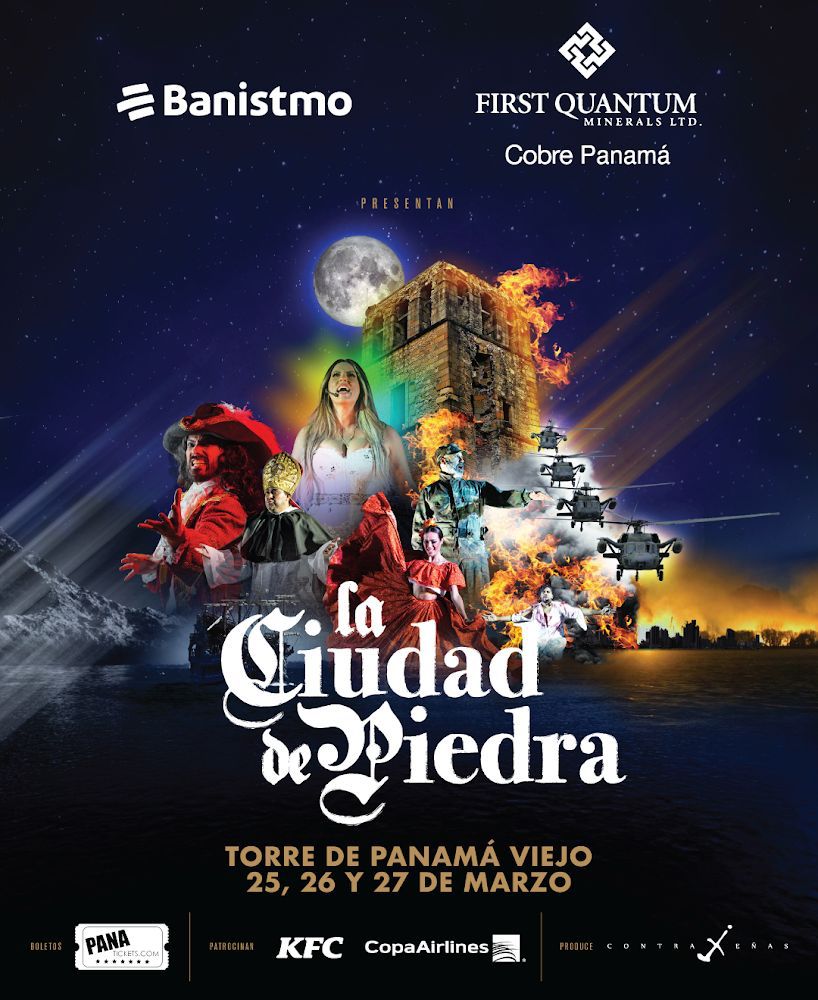 La Ciudad de Piedra del 25, 26. Idea original de @rickyramirez20 <a href="/contraxenas/">contraxenas</a>
Dirección @edcedeno10 Coreografías @melinapicota <a href="/maryelindance/">Maryelin Barahona</a> @carloshdiazv 
Música y arreglos Ricky Ramírez Colaboración @grettelgaribaldi
Boletos <a href="/Panatickets/">Panatickets</a> o taquilla.
#LaHistoriaEscritaEnPiedra