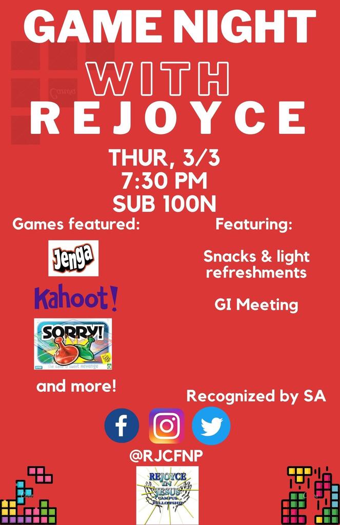 rjcfnp's tweet photo. Come on out to the SUB this Thursday!  Hang out with us and find out what we do on campus.  Get some positive vibes!! #ReJOYce #NPSocial #NPSpiritual @newpaltz #sunynewpaltz #InPerson https://t.co/r0eVDpOHGZ
