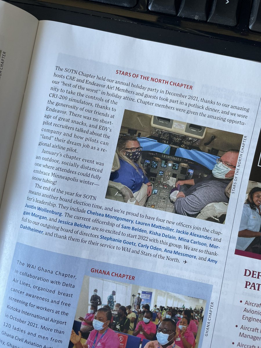 Jet_ssica's tweet photo. Oh hey - that’s me, in the latest issue of WAI’s Aviation for Women! ☺️☺️ https://t.co/wntrwOtXKI