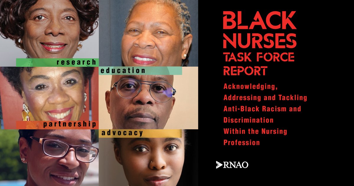 RNAO's Black Nurses Task Force (BNTF) report highlights the devastating impact systemic racism has on Black nurses in academic &amp; workplace settings, &amp; the dire need to address and ultimately expunge racism from our profession. 

Download the #BNTFreport: RNAO.ca/in-focus/black…