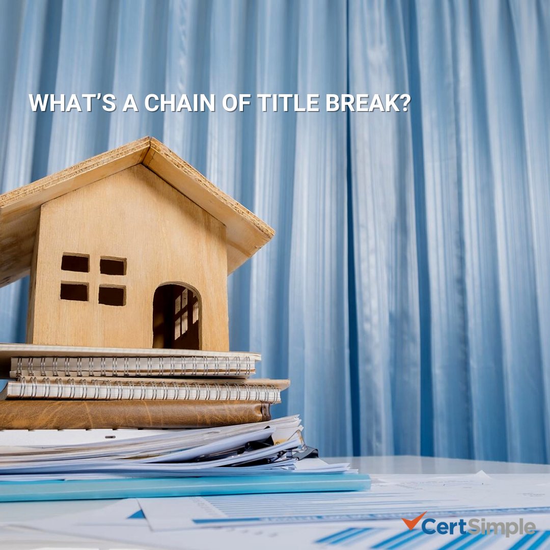 On Wednesday we posted about chain of title...but what is a chain of title break?

Learn more in our latest blog:

certsimpleusa.com/blog/what-chai…