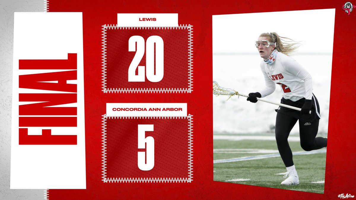 .@LewisWLax picks up its 1st season opening win in program history at Concordia Ann Arbor on Fri. The 20 goals scored are the 2nd most in a single game in program history. The win is also the 1st in the head coaching career for Molly Byrne #GLVCwlax #FlyAsOne