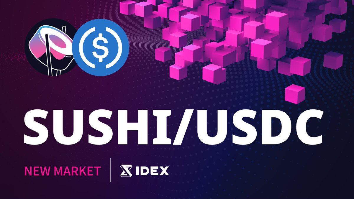 katanaperps's tweet photo. ⚠ NEW MARKET ALERT ⚠

@SushiSwap 
 
$SUSHI/ $USDC has been listed as an IDEX v3 market. A liquidity pool and farm is now available as well.

Earn rewards for providing liquidity and for trading!

Start trading: https://t.co/e1C9KILXcX

More info: https://t.co/e3K6ieaLTI https://t.co/PUtdourEvp