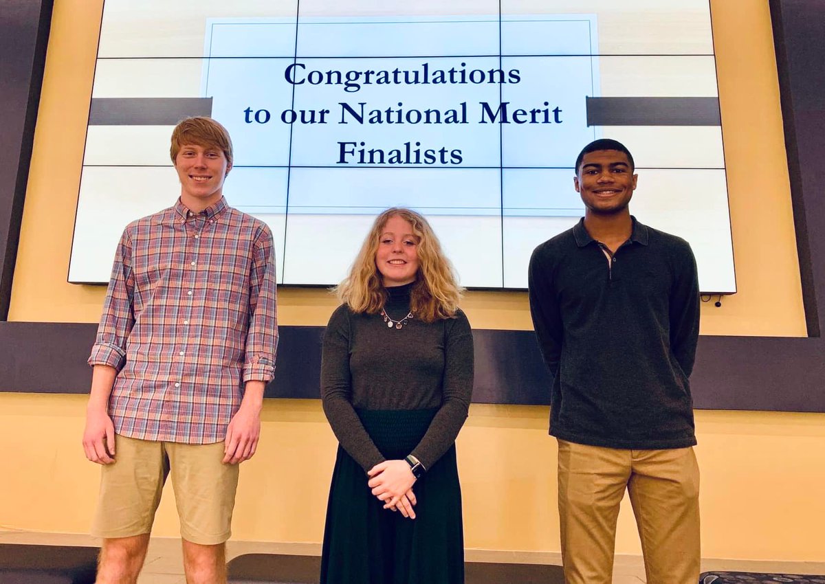 Three @SHSvikings students have been selected as FINALISTS in the National Merit Scholarship competition: Maxwell Booker, Anna Cheek, and Cooper Stone. 

Congratulations to these seniors for rising to the top in our nation for academic excellence!

#ToInspireAndEquip
#OurD7Story