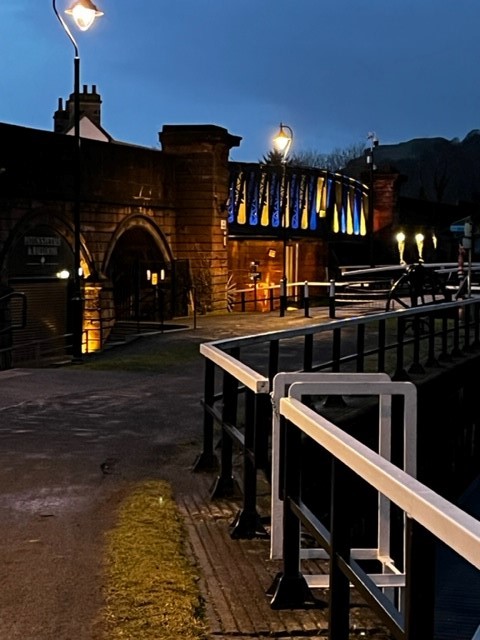 Tonight we light up The Kelpies and The Bowline yellow &amp; blue in a global show of solidarity for the people of Ukraine.
