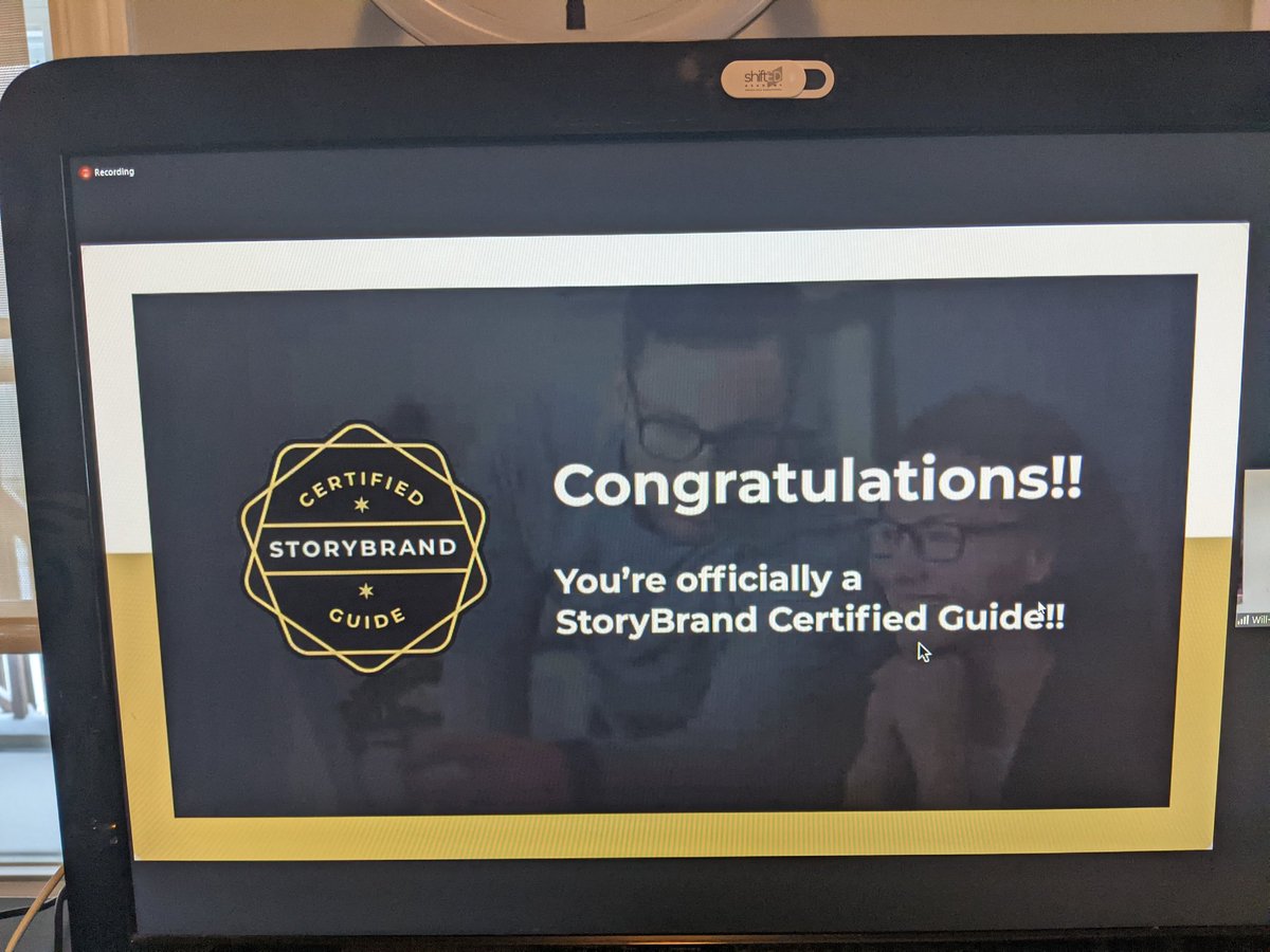 smartcatmkt's tweet photo. Woohoo! I did it!! Thanks to @thekristasmith for recommending me. I am super excited!
@storybrand
#clarifyyourmessage #Marketing https://t.co/pHVMdF0dtG