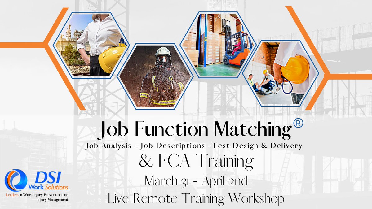 We are excited for out next group of providers joining us live to learn the Job Function Matching #injuryprevention and #injurymanagement system to take back to employers.