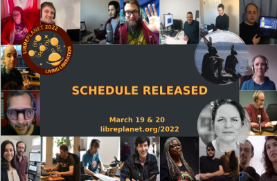fsf's tweet image. LibrePlanet 2022 schedule announced! Check out highlights, info, and the complete schedule on the FSF Web site at u.fsf.org/3i6