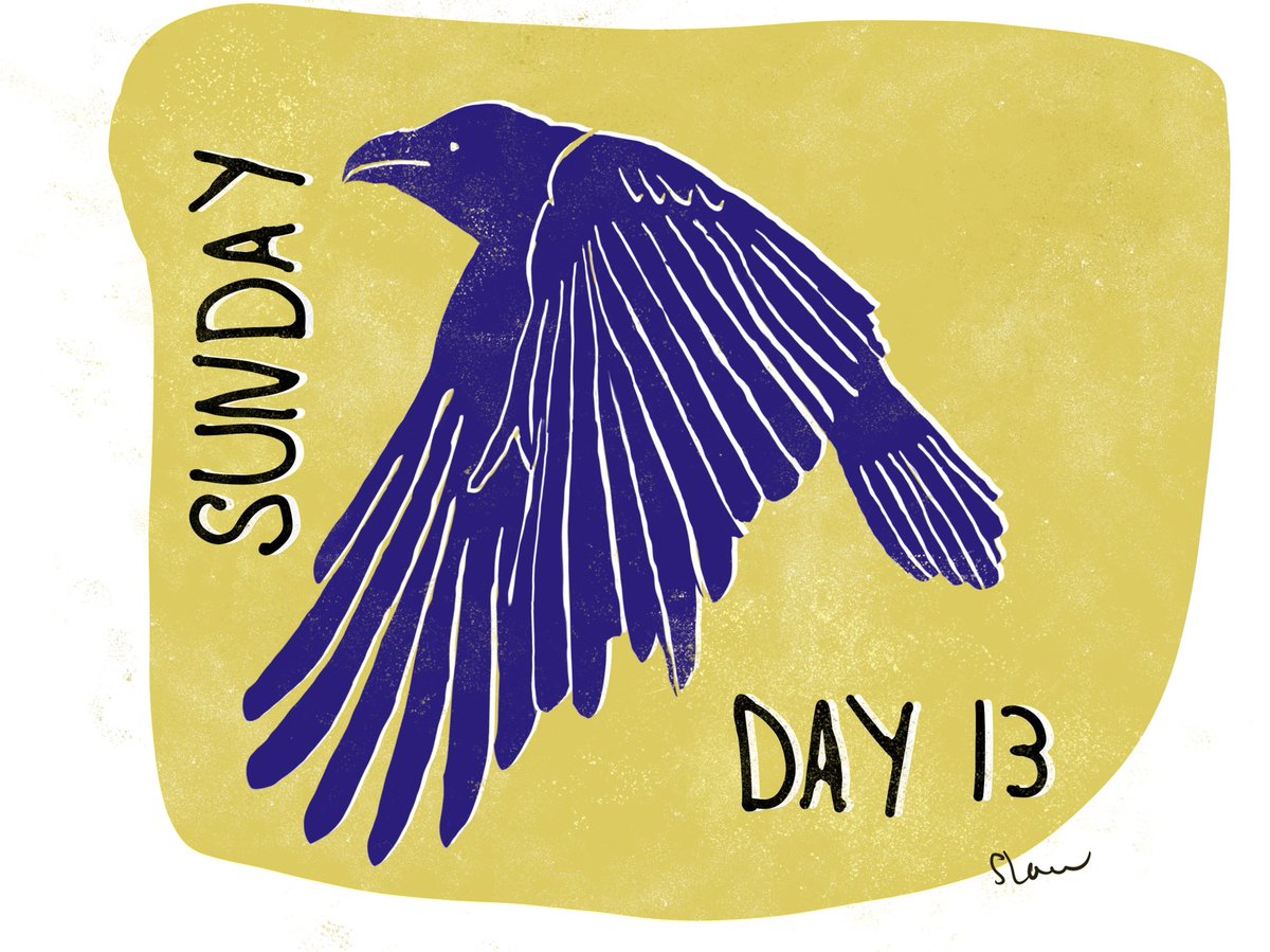 Shariviolin's tweet photo. When things get too stressful, it helps to create something. #linocutstyle #artistsontwitter #illustration #digitalart #tts #songtitles #iwbltatt #music #art #breathe #crow https://t.co/9TH7B3kWHZ