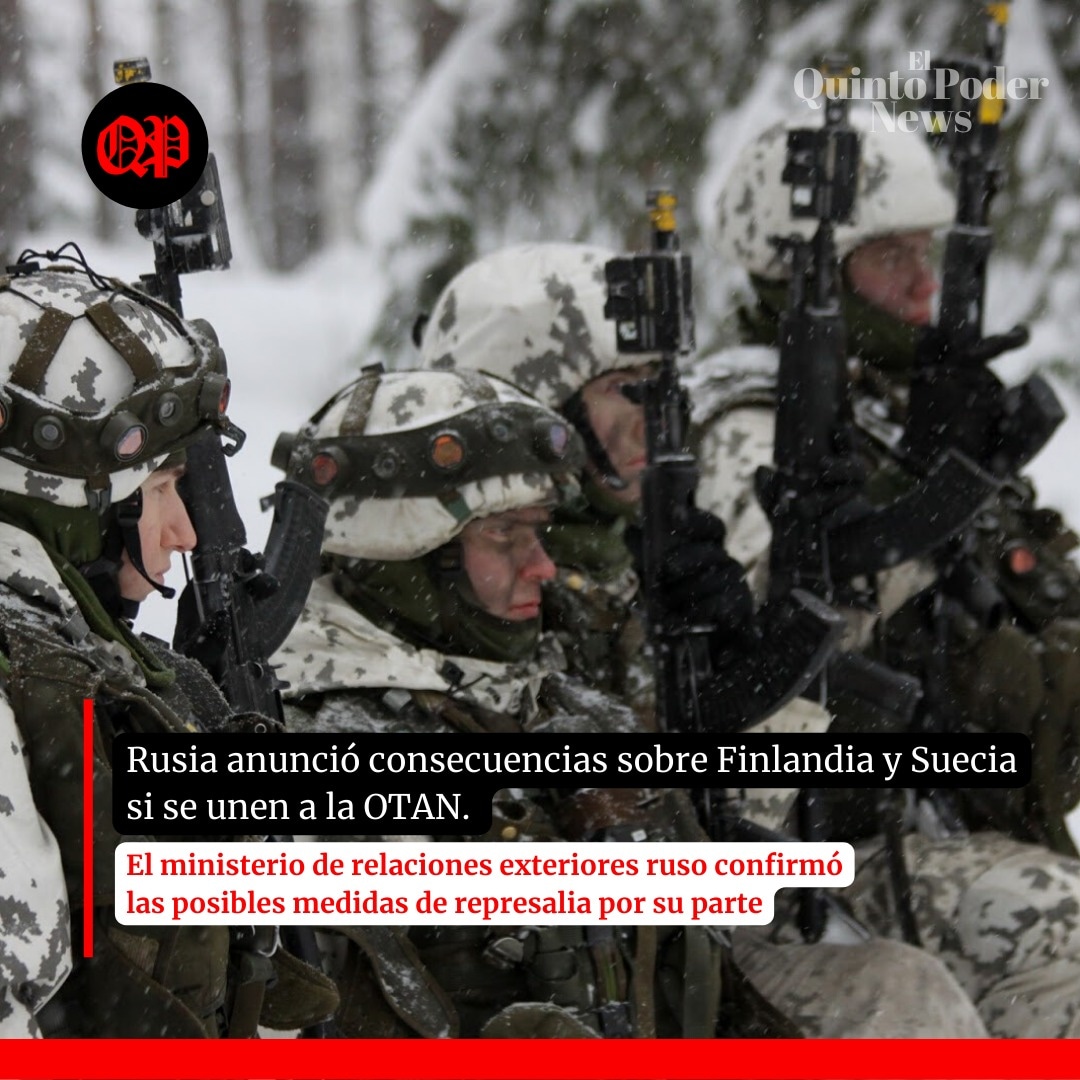 quintopodernews's tweet photo. 🔴 #urgente El ministerio de relaciones exteriores de #rusia ha declarado que existirán "consecuencias" si sus vecinos #Finlandia 🇫🇮 y #Suecia 🇸🇪 deciden unirse a la #otan. #ultimahora #putin #UcraniaRussia https://t.co/Ad1HmcvRiY