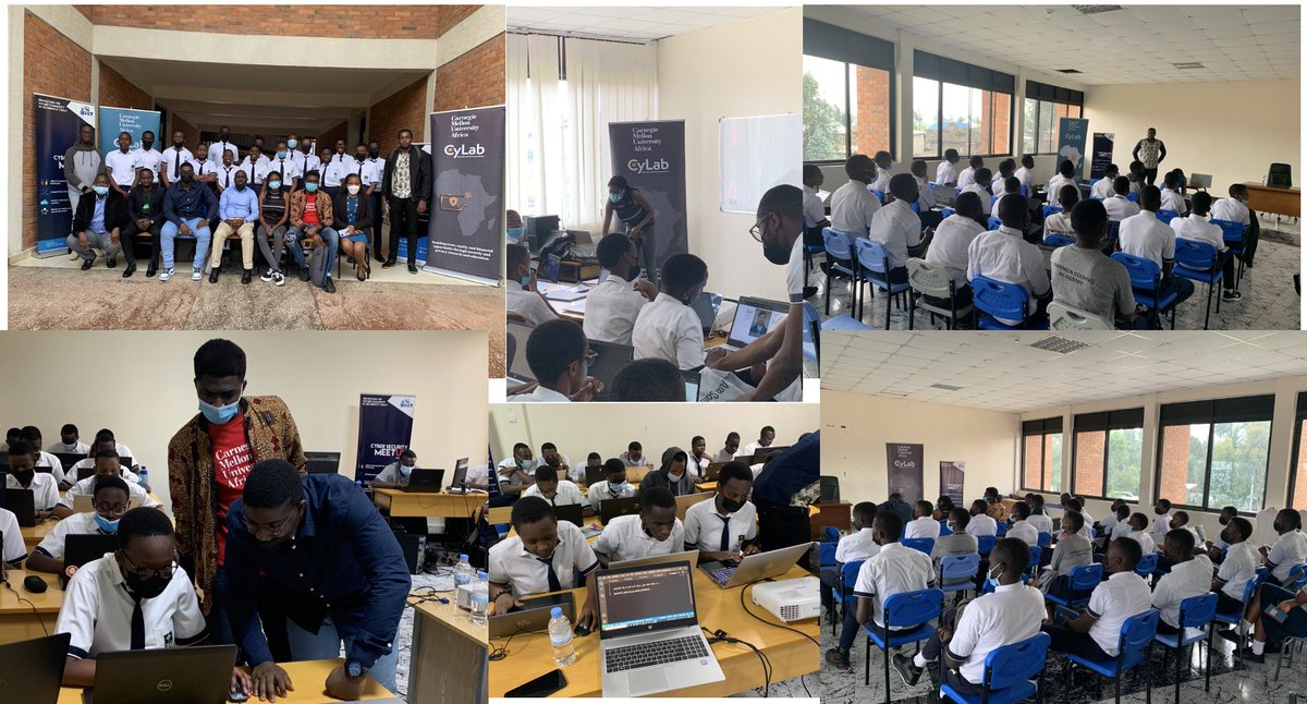 What an enriching day have we just spent training HighSchoolers <a href="/RwCodingAcademy/">Rwanda Coding Academy - RCA</a> in #CyberSecurity! The engagement and skills of these bright minds amazed the @AfricaCylab team. In company <a href="/bictrwanda/">Broadcasters of ICT</a> <a href="/cmu_africa/">Carnegie Mellon University Africa</a> <a href="/witcmuafrica/">Women in Tech CMU Africa</a> <a href="/SEC_CMUAfrica/">CMU Africa Software Engineering & CyberSec Club</a> to prep <a href="/picoctf/">picoCTF</a> #Africa