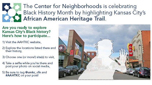 umkc_cfn's tweet photo. DON'T FORGET: We're celebrating Black History Month by visiting sites on Kansas City's African American Heritage Trail #aahtkc. Join us by following the instructions below and you'll be entered to win a prize pack of merchandise from Black-owned businesses in KCMO! https://t.co/hTcVU45JHF