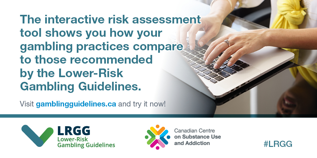 CCSACanada's tweet photo. Learn more about the Lower-Risk Gambling Guidelines by using our online risk assessment tool. Find out if you’re #gambling within the Lower-Risk Gambling Guidelines. Try it now: https://t.co/Ln6JEOFLQ0 #LRGG https://t.co/KLSwZe7hRL