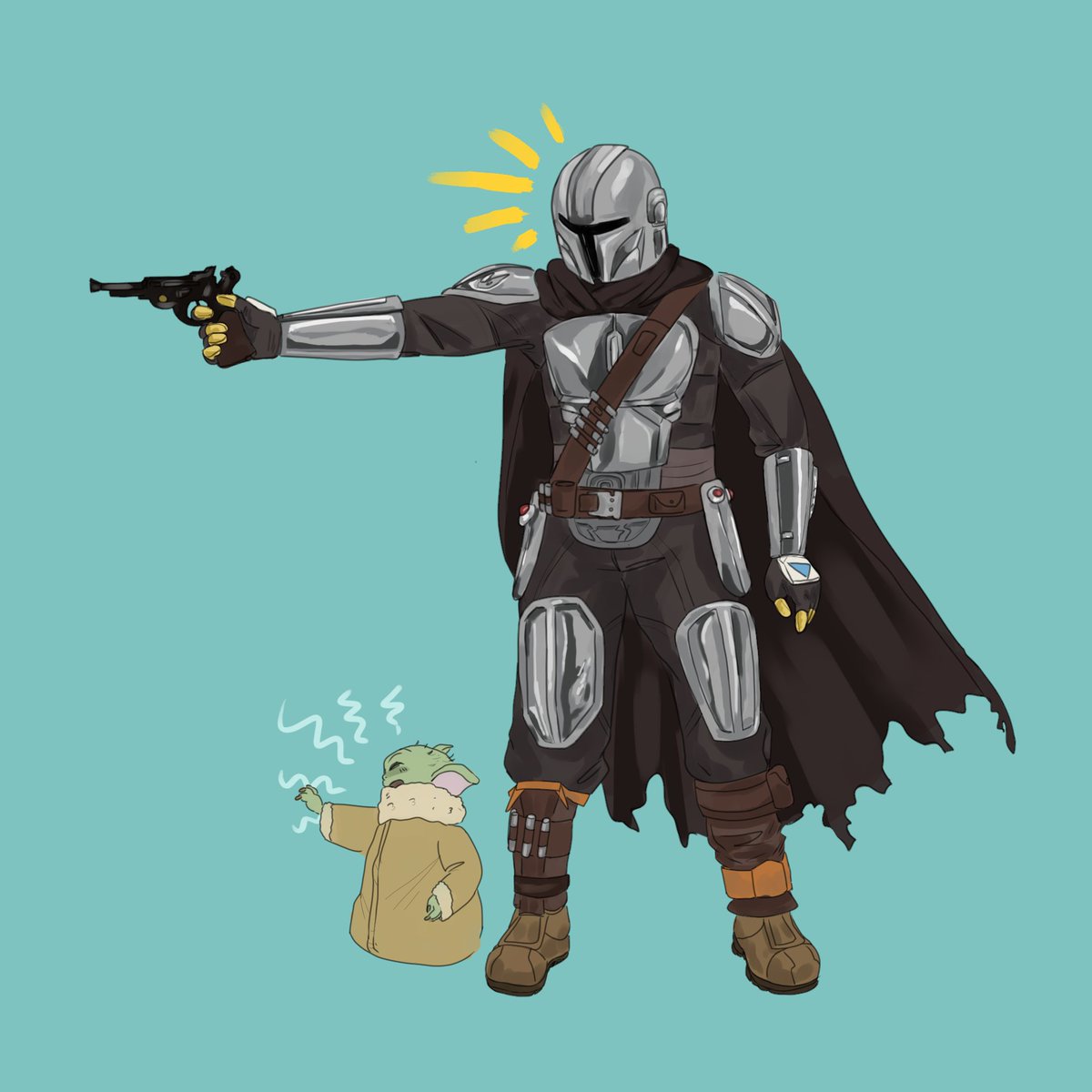 alilminidonut's tweet photo. Finally finished up Book of Boba recently, forgot how cute these two are #Mandalorian https://t.co/Sv0BNVMk5E