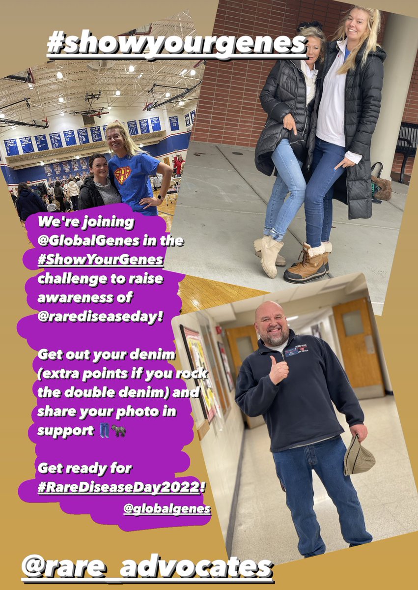 chiploverlou's tweet photo. Count us in!! We're joining @GlobalGenes in the #ShowYourGenes challenge to raise awareness of @rarediseaseday!
@sportssammy05 @sha_sports Thanks, Coach Wheatley!! ๐๐ฆ๐ @RareRevolutionM @RareAdvocates @EveryLifeOrg
Get ready for #RareDiseaseDay2022! https://t.co/M81npvECgV