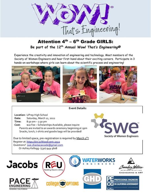 ShastacoeP's tweet photo. ATTENTION ALL ADMINISTRATORS, TEACHERS, SCHOOL STAFF or PARENTS of 4th - 6th grade GIRLS, Spread the word! Hurry! The deadline is March 5th. https://t.co/JggdIKCKy3