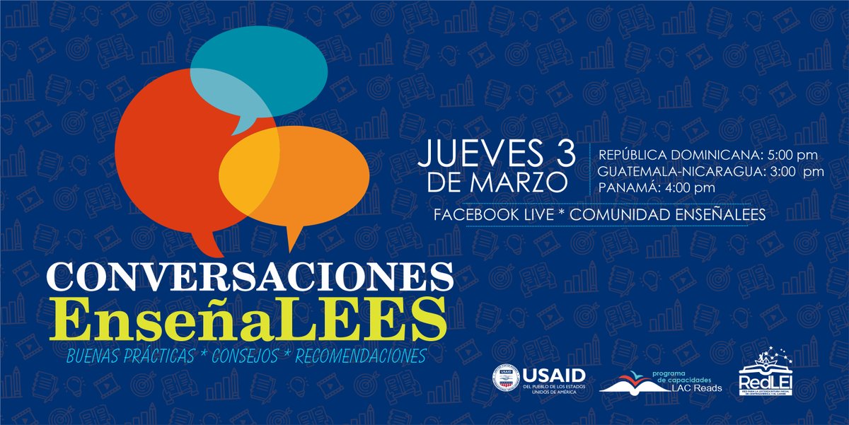 LAC_Reads's tweet photo. Inician nuestra serie de Webinars ¡en vivo! sobre la caja de herramientas #EnseñaLEES 🥳🥳

¡Agenda la fecha! 
 
¿Dónde? Exclusivamente en nuestra comunidad regional EnseñaLEES ¡Únete aquí!: https://t.co/Vt1WCF2QSA https://t.co/vcbnxrARw1