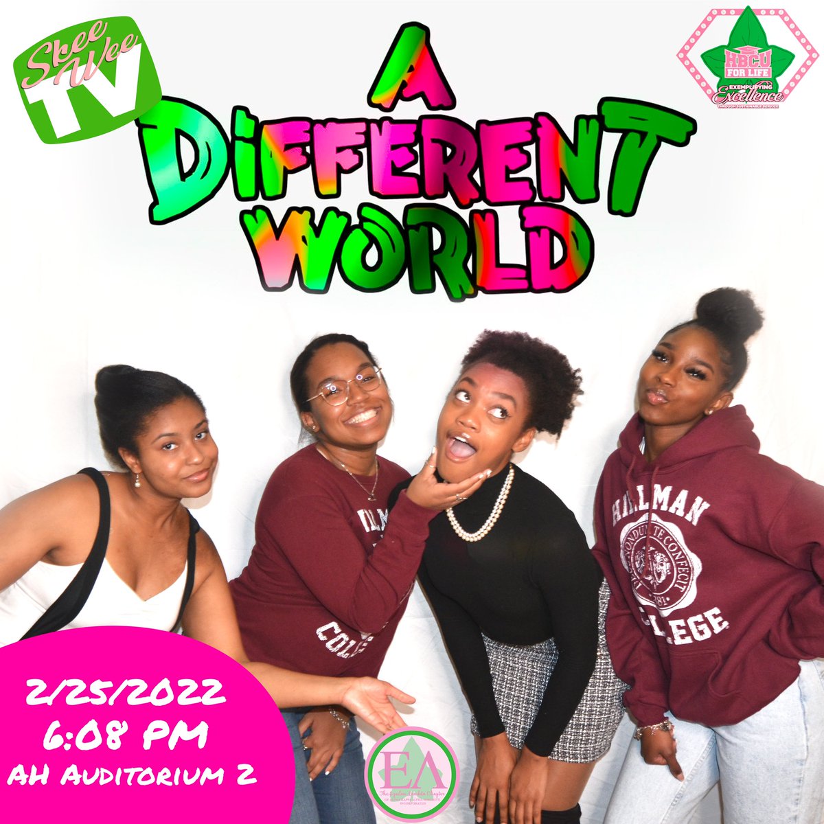 Step into “A Different World” with us tonight at 6:08pm! See you there!💗💚