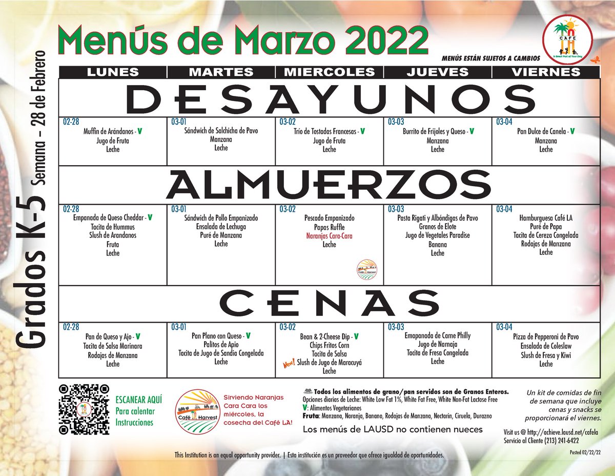 CafeLA_lausd's tweet photo. Our menus for March include Cara Cara oranges on Wednesday. We are ready to serve 😋 Nuestros menús para marzo incluyen naranjas Cara Cara el miércoles.  Estamos listos para servir 😋 #studentapproved4LAkids https://t.co/f50vSZ2rdx